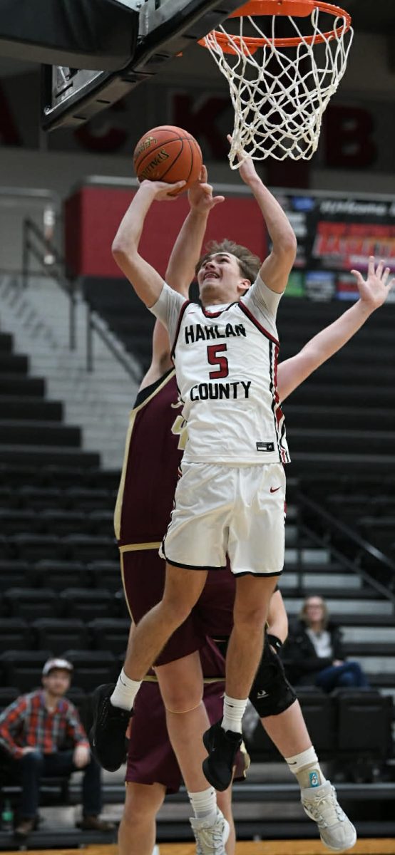Harlan County senior forward Brennan Blevins hit eight of 11 shots and scored 16 points in the Black Bears' 68-53 Senior Night win over Pineville on Thursday.