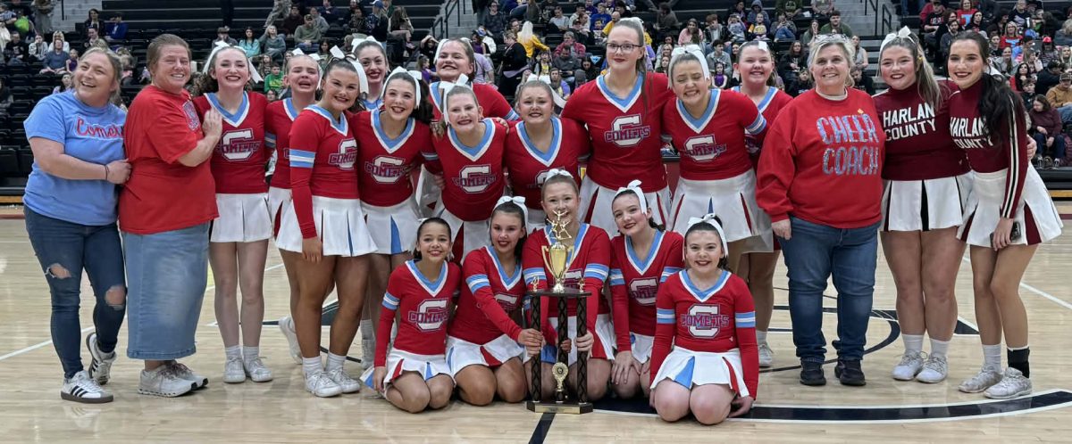 Cawood placed in the seventh- and eighth-grade county cheerleading competition on Thursday at Harlan County High School.