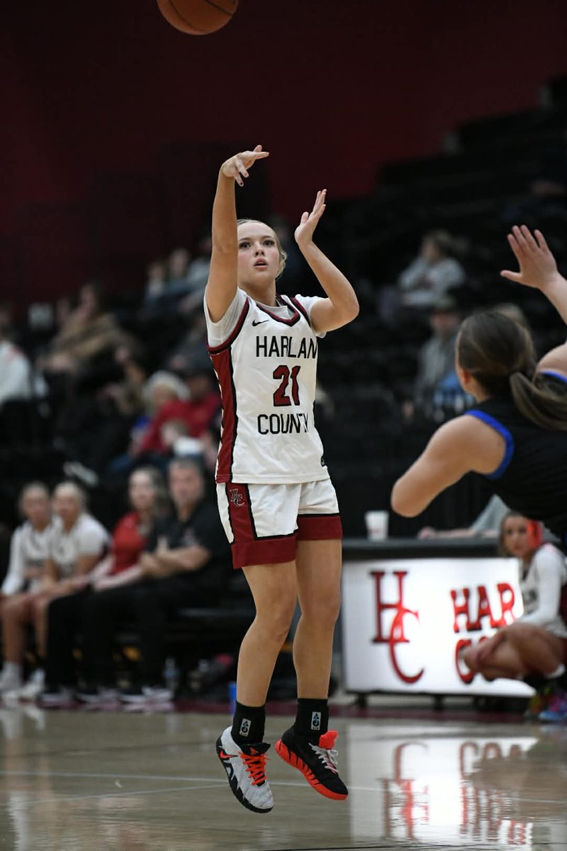 Taylynn Napier led Harlan County with 15 points in the Lady Bears' 62-50 loss Tuesday against visiting Letcher Central.