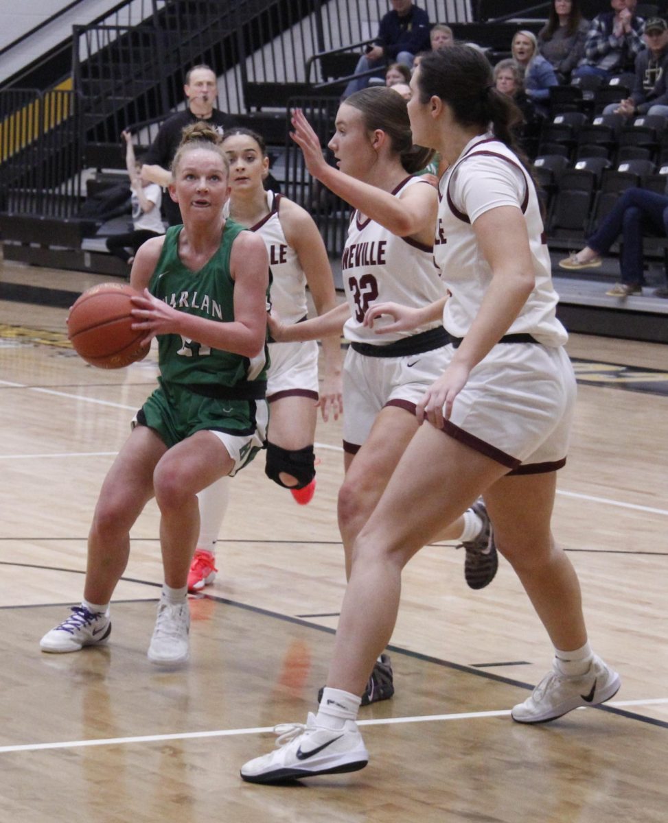 Senior guard Cheyenne Rhymer led Harlan with 18 points in a 65-48 loss to Corbin on Monday.