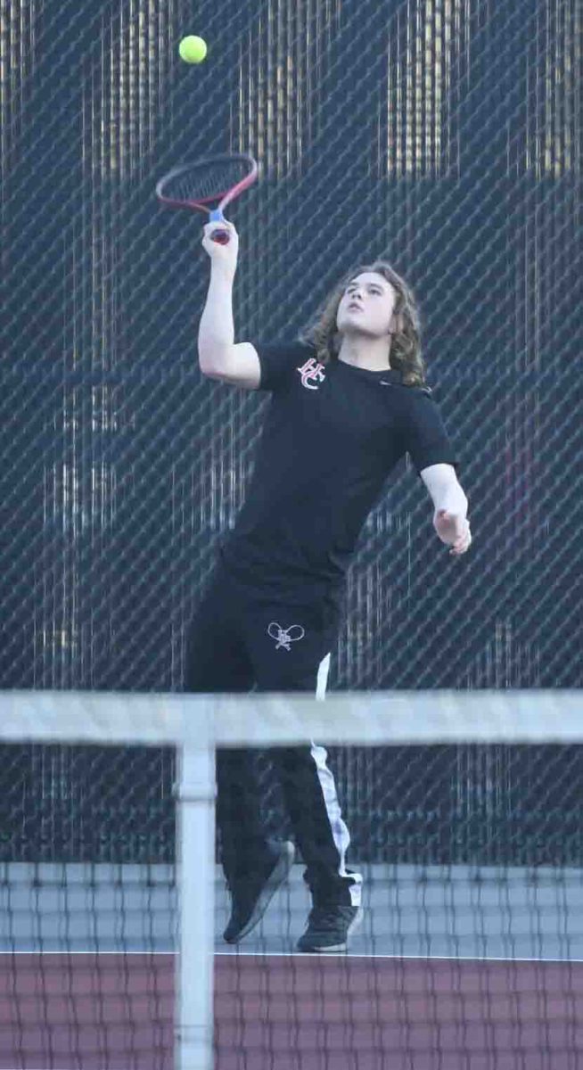 Harlan County senior Josh Stewart was a winner as the No. 2 seed in the season-opening match Friday against visiting Pineville.