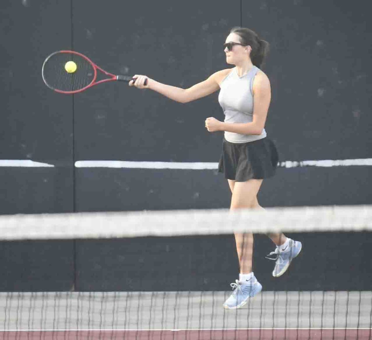 Harlan County senior Sophie Day won her match earlier this week in the Lady Bears' victory over Pineville.
