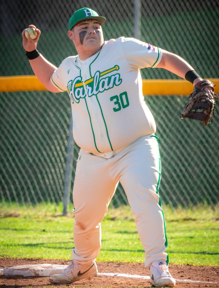 Harlan junior first baseman Landon Myers had a game-winning two-run single Saturday as the Green Dragons rallied for a 3-2 win at Pike Central.