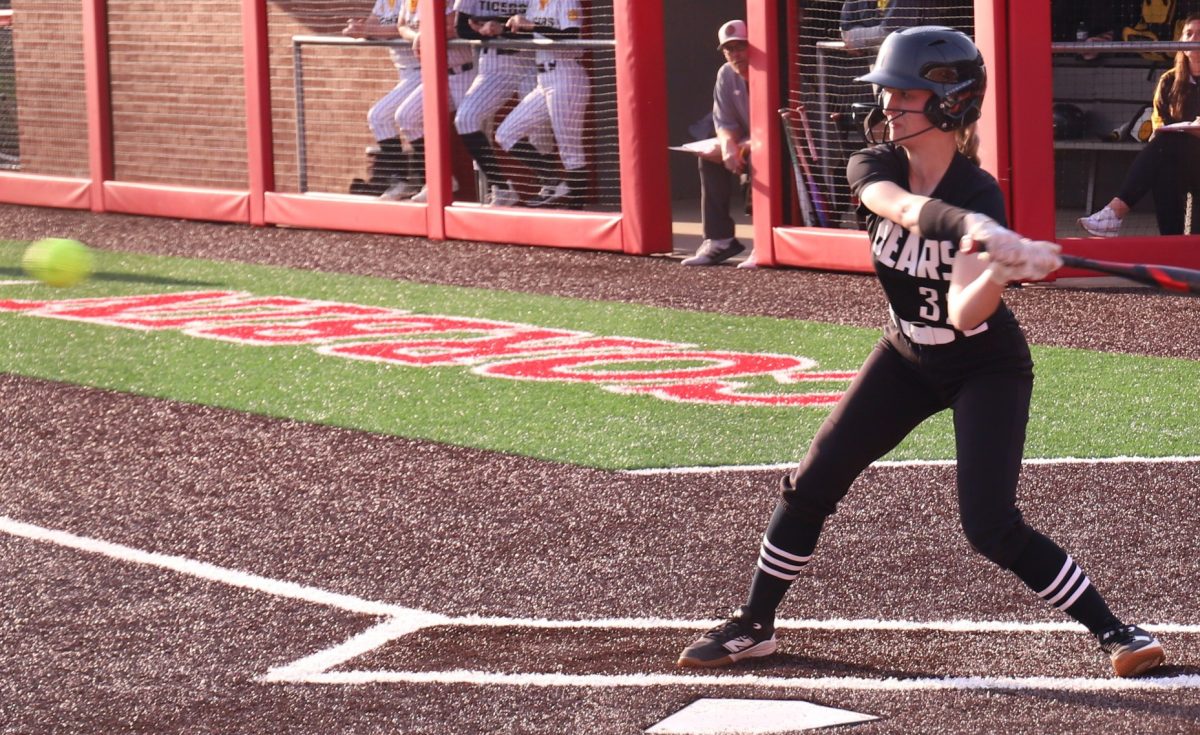 Junior center fielder Aly Sherman collected two of Harlan County's four hits Wednesday in the Lady Bears' 5-2 loss to Clay County in the 2A Section 7 Tournament finals.