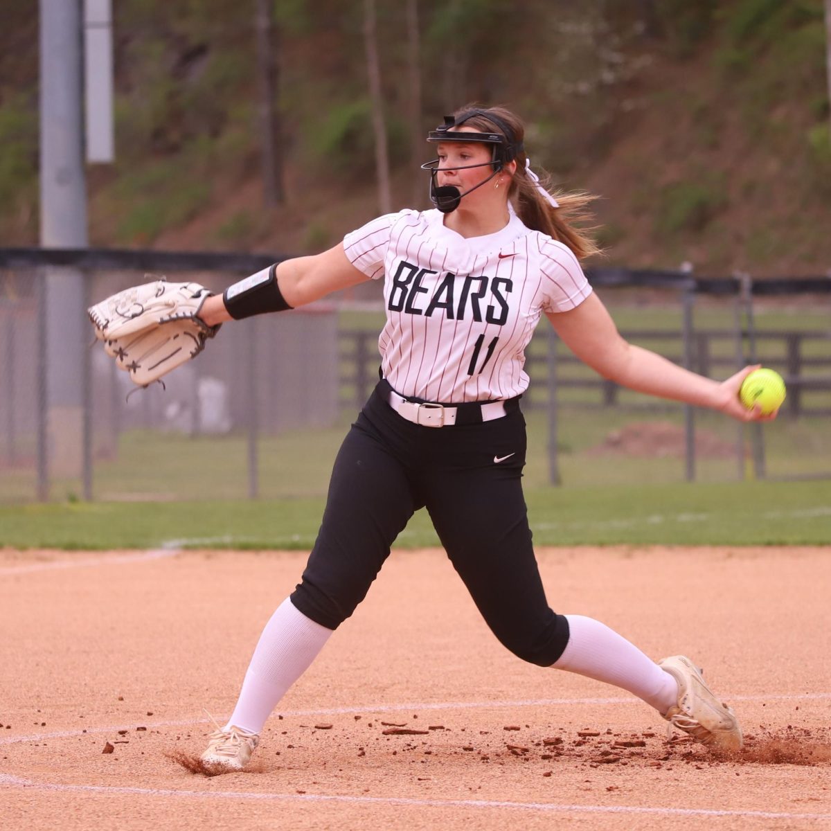 Harlan County junior Alexis Adams gave up only one hit Saturday as the Lady Bears advanced in the 2A Section 7 Tournament with a 3-0 win over visiting Rockcastle County.