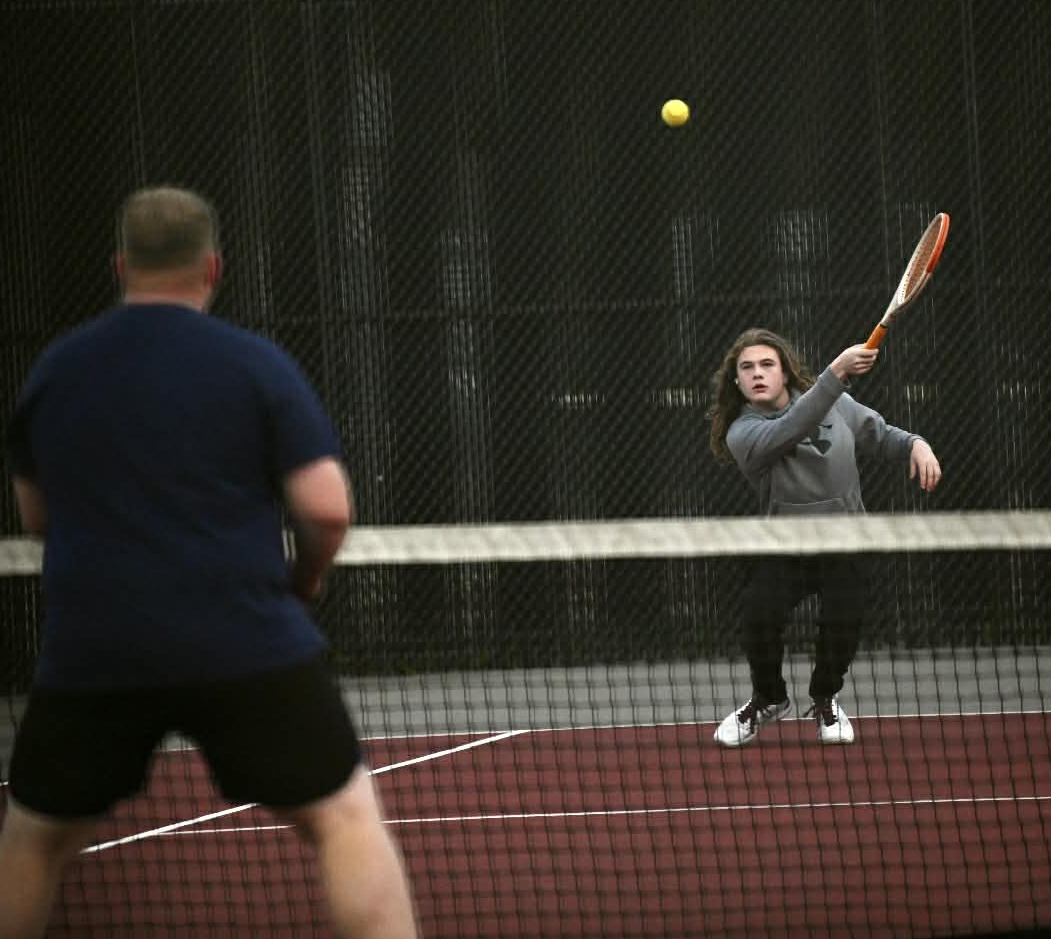 Harlan County senior Josh Stewart competed against Barbourville’s Josh Stewart in action Tuesday. The Black Bears improved to 5-2 with a hard-fought 5-4 win.
