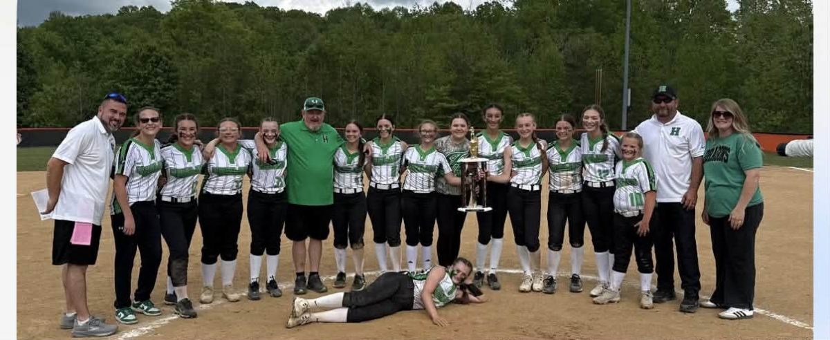 Harlan won the 13th Region All “A” Classic middle school tourney on Saturday at Lynn Camp with victories over Barbourville and Jackson County. Team members include, from left: coach Jason Daniels, Shelbee Miller, Ryleigh Goins, Jasmine Brock, Baylee Clark, coach Dallas Myers, Gracie Estes, Kennedy Estes, Kelsey Myers, Cora Vanover, Jerrah Phillips, Averi Jenkins, Addisyn Estes, Gabi Burkhart, Elly Thomas, coach J.C. Jenkins and coach Brittney Daniels.