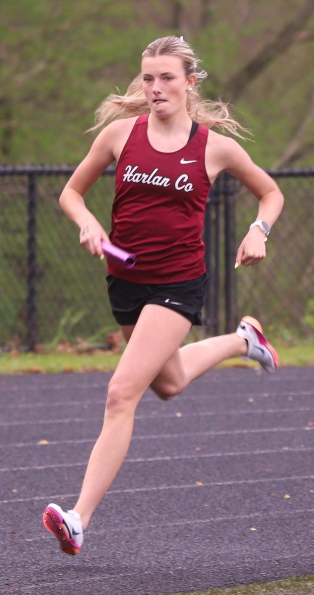 Harlan County sophomore Lauren Lewis led the Lady Bears to a second-place finish in the SEKC Championships by finishing first in the 400-meter dash and 800-meter run and teaming iwth Gracie Roberts, Preslee Hensley and Kiera Roberts to win the 4 x 800-meter relay. 