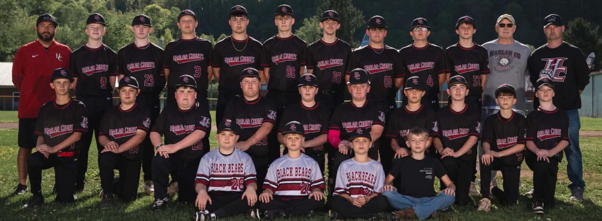 Harlan County finished second in the Southeastern Middle School Conference Tournament with a hard-fought 1-0 loss to Corbin on Saturday. Team members include, from left, first row: Asher Middleton, Alan Halcomb, Gage Halcomb and Isaac Combs; middle row: Carter Collett, Ayden Smith, Noah Blackburn, Matt Ledford, Cian Garland, Grant Caldwell, Lakin Smith, Seth Johnson, Maddox Helton and Gage Collett; back row: coach Chris Southerland, Blake Johnson, Tryndon Simpson, Brylee Southerland, Carson Sanders, Braison Fox, Gabriel Helton, Carter Caldwell, Kaysen Combs, Bryson Mills, coach David Evans and coach Steven Johnson.