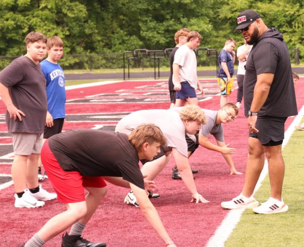 Former Clay County and University of Kentucky lineman Jacob Hyde led the Don't Hyde Academy Camp on Saturday. Hyde focused on several drills designed to help linemen improve and get ready for the upcoming season. Hyde has worked in recent years as a line coach at Bryan Station and Lexington Christian.