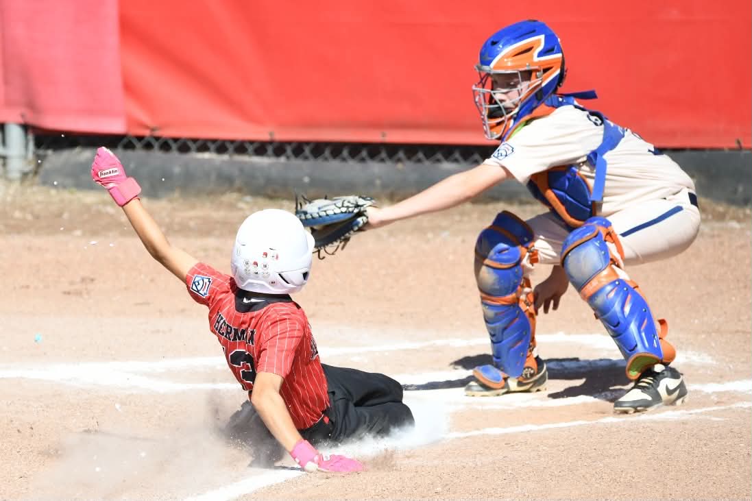 Tri City shortstop Hutton Sherman beat the tag to complete a steal of home in the first inning of Saturday's District 4 Tournament East game against Knox County at the Benham field. Sherman led Tri City with a double and single and two runs scored in a 7-5 loss.