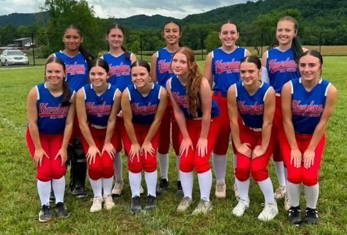 The Harlan All Stars won the District 4 Senior League championship with a 13-1 win over Middlesboro/Pineville/Bell on Thursday. Team members include, from left, front row: Addisyn Estes, Kennedy Estes, Gracie Estes, Daria Lee, Taylor Glenn and Adelynn Burgan; back row: Addyson Patton, Chrissy Saylor, Jerrah Phillips, Addison Campbell and Arianna Raleigh.