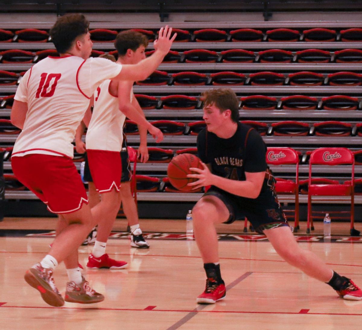 Harlan County junior forward Colton Delaney, pictured in action earlier this summer, scored 11 points Thursday as the Bears fell 47-44 to Pike Central.