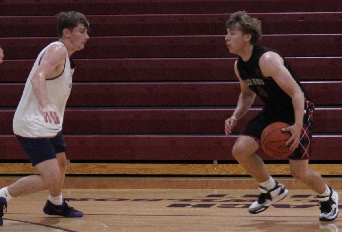 Senior guard Landon Brock hit five 3-pointers and scored 22 points in Harlan County’s 58-47 win Tuesday over Knott Central in summer basketball action at Leslie County.