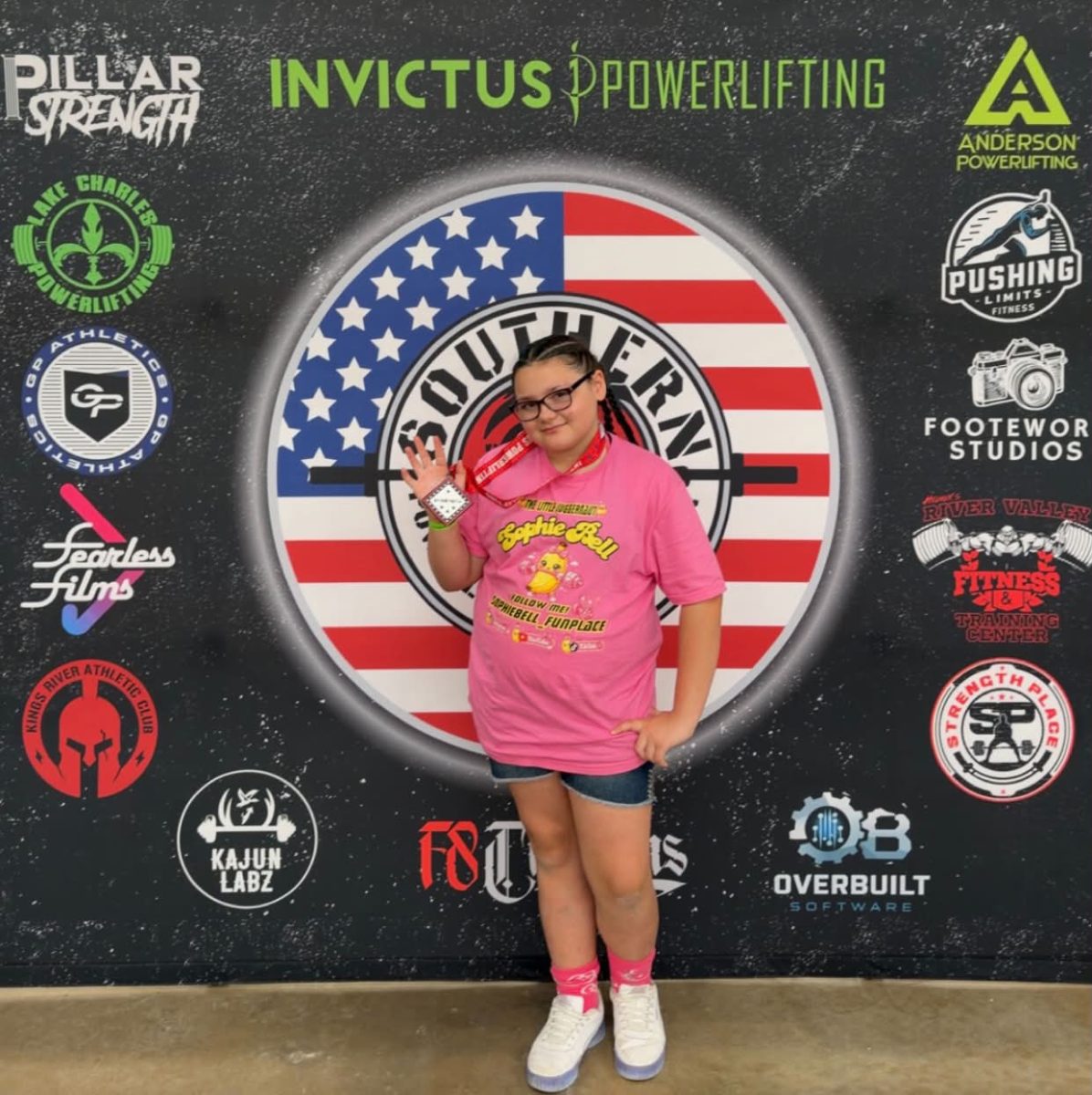 Black Mountain sixth grader Sophie Bell broke three world weightlifting records for 10-year-olds on June 27 at the Arkansas Strength Expo in Little Rock as part of the Southern Powerlifting Federal Nationals Powerlifting Competition. She had a bench press of 121 pounds, a 242-pound squat and a 286-pound deadlift.
