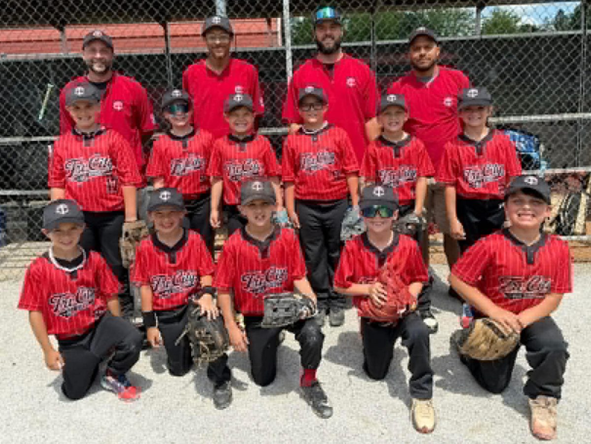 The Tri-City Little League All Stars (8-under) include, from left, front row: Issac Ely, Kinnon Cornett, Carter McLain, Jace Kramm and Adrien Hensley; middle row: Briar Collier, Chesney Moses, Zaden Parrott, Eli Williams, Rhett Polson and Ramsi Fields; back row- assistant coach Phillip Ely, coach Hunter Holland, assistant coach Jalen Kramm and assistant coach Andrew Creech.